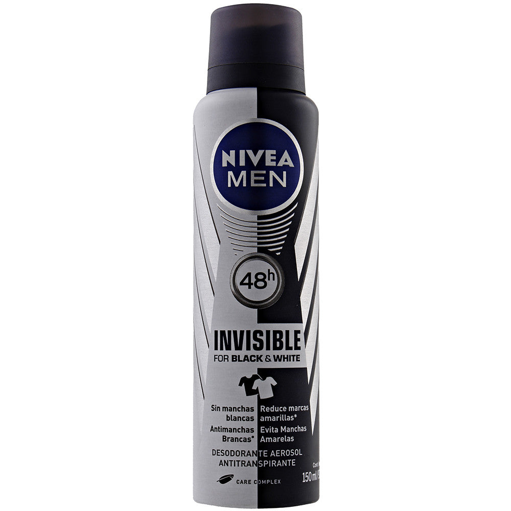 Nivea Men Desodorante Aerosol Invisible Black & White 150ml