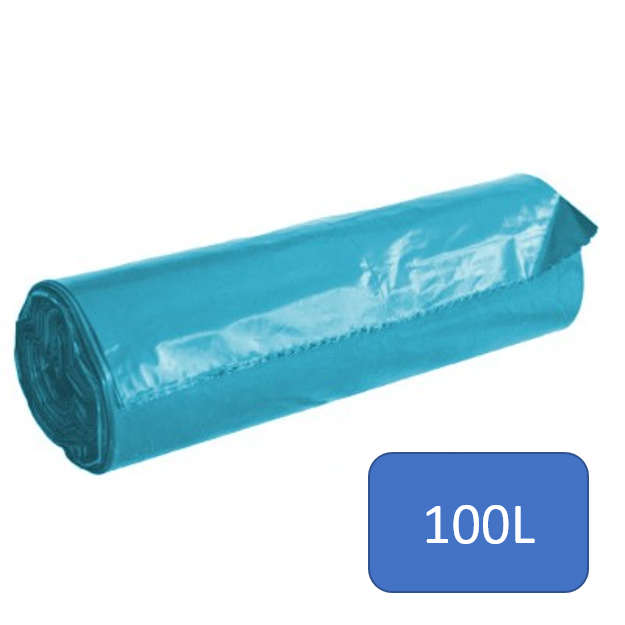 Saco de Lixo Utilo Azul Rolo Capacidade 100L com 15 Unidades
