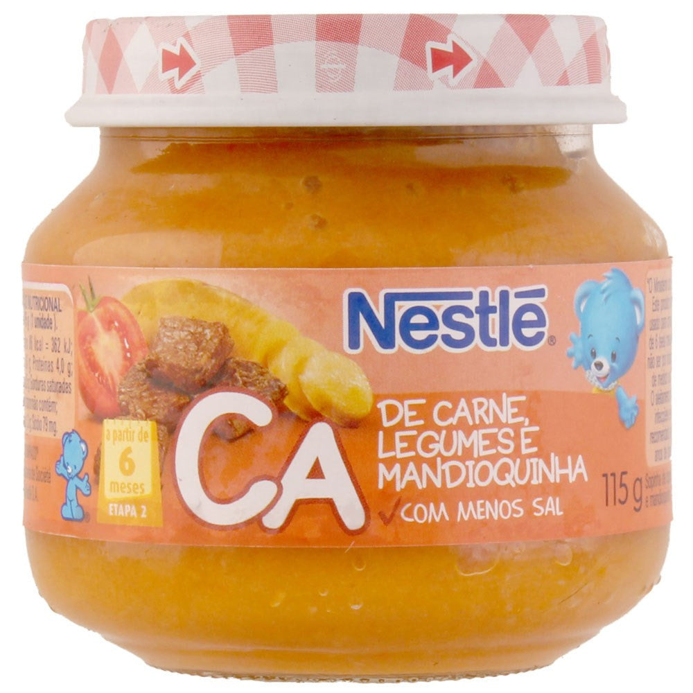 Nestlé Alimento Infantil Carne, Legumes e Mandioquinha 115g
