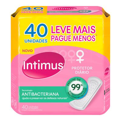 Intimus Protetor Diário Tecnologia Antibacteriana c/40