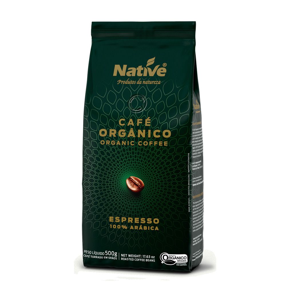 Native Café Orgânico Espresso Grãos 500g