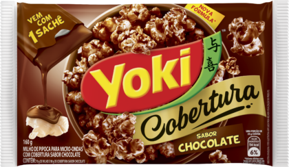 Yoki Pop Corn Pipoca de Microondas com Cobertura Chocolate 160g