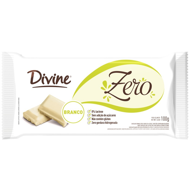 Divine Chocolate Zero Branco 100g