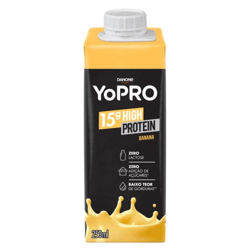 YoPRO Bebida Láctea High 15g Protein Zero Lactose Banana 250g