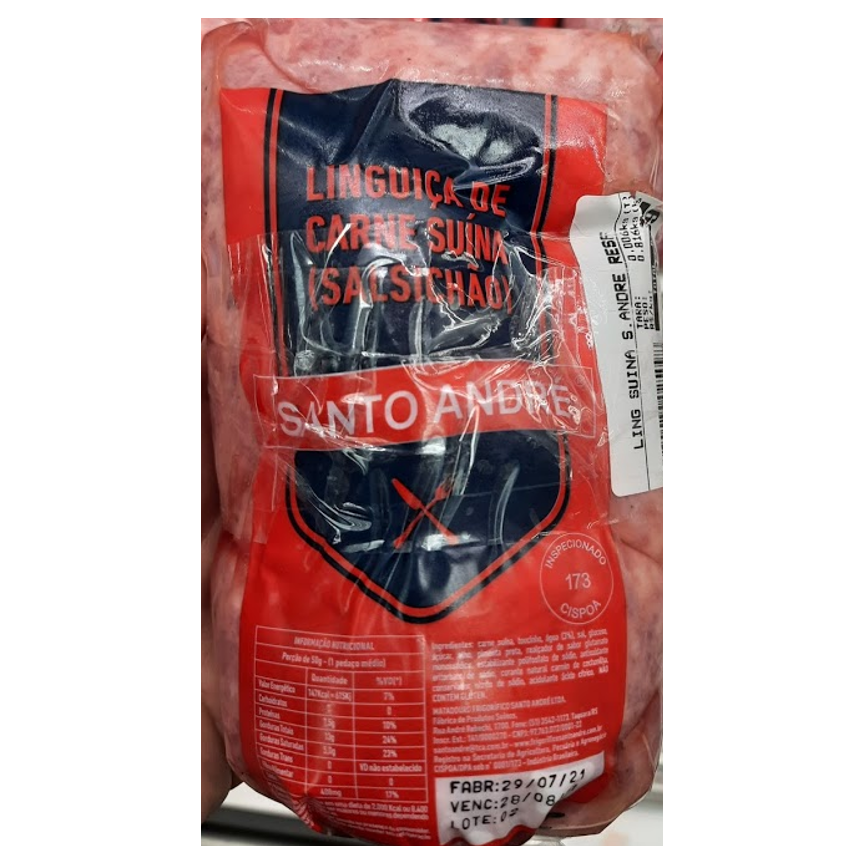 Santo André Linguiça de Carne Suína (Salsichão) 800g