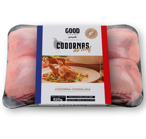 Good Codornas do Chef Codorna Inteira Congelada 820g