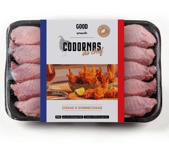 Good Codornas do Chef Coxa e Sobrecoxa de Codorna Congelada 250g