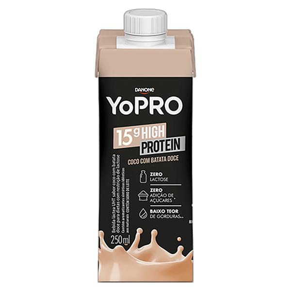 YoPRO Bebida Láctea High 15g Protein Zero Lactose Coco com Batata Doce 250g