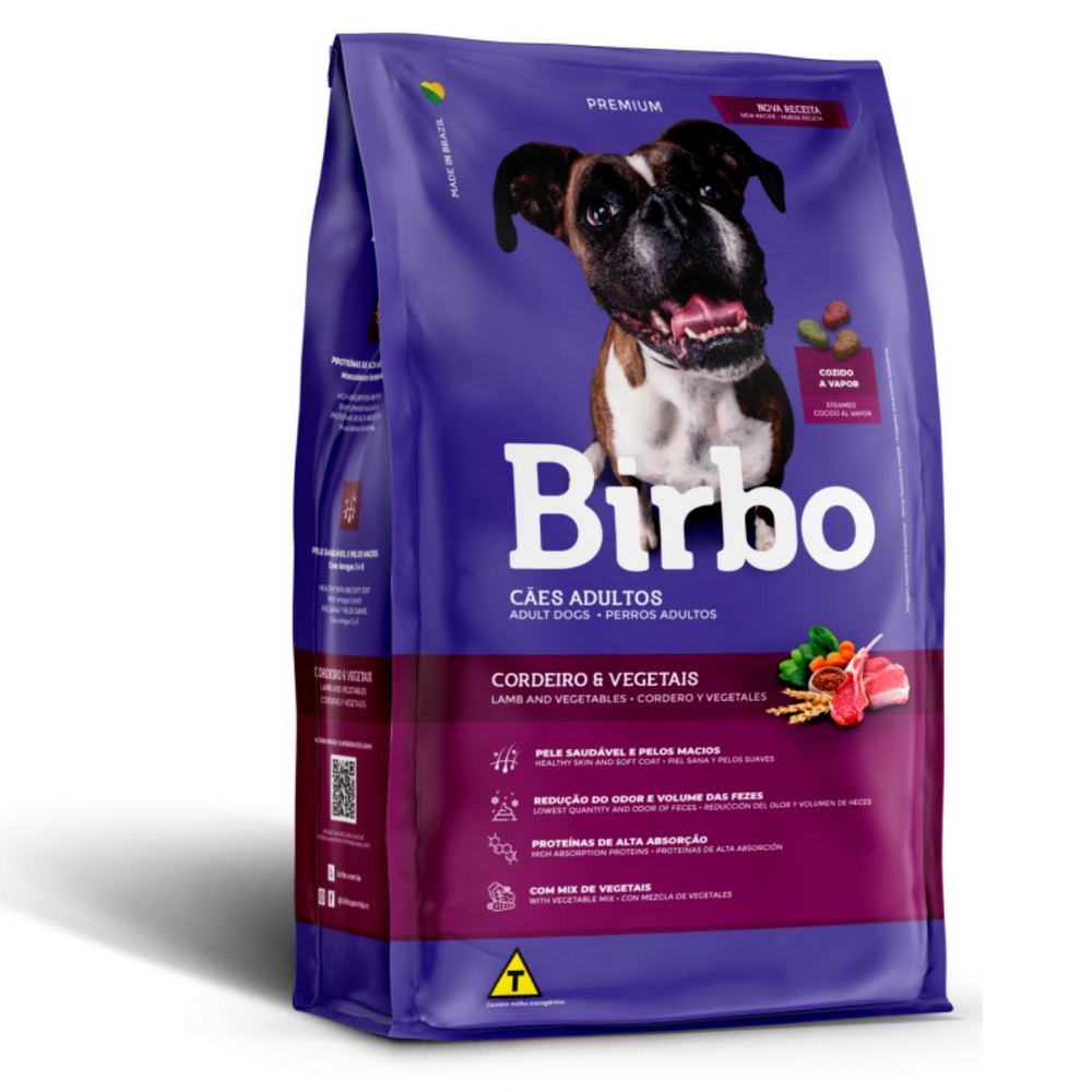 Birbo Ração Para Cães Adultos Cordeiro e Vegetais 1kg