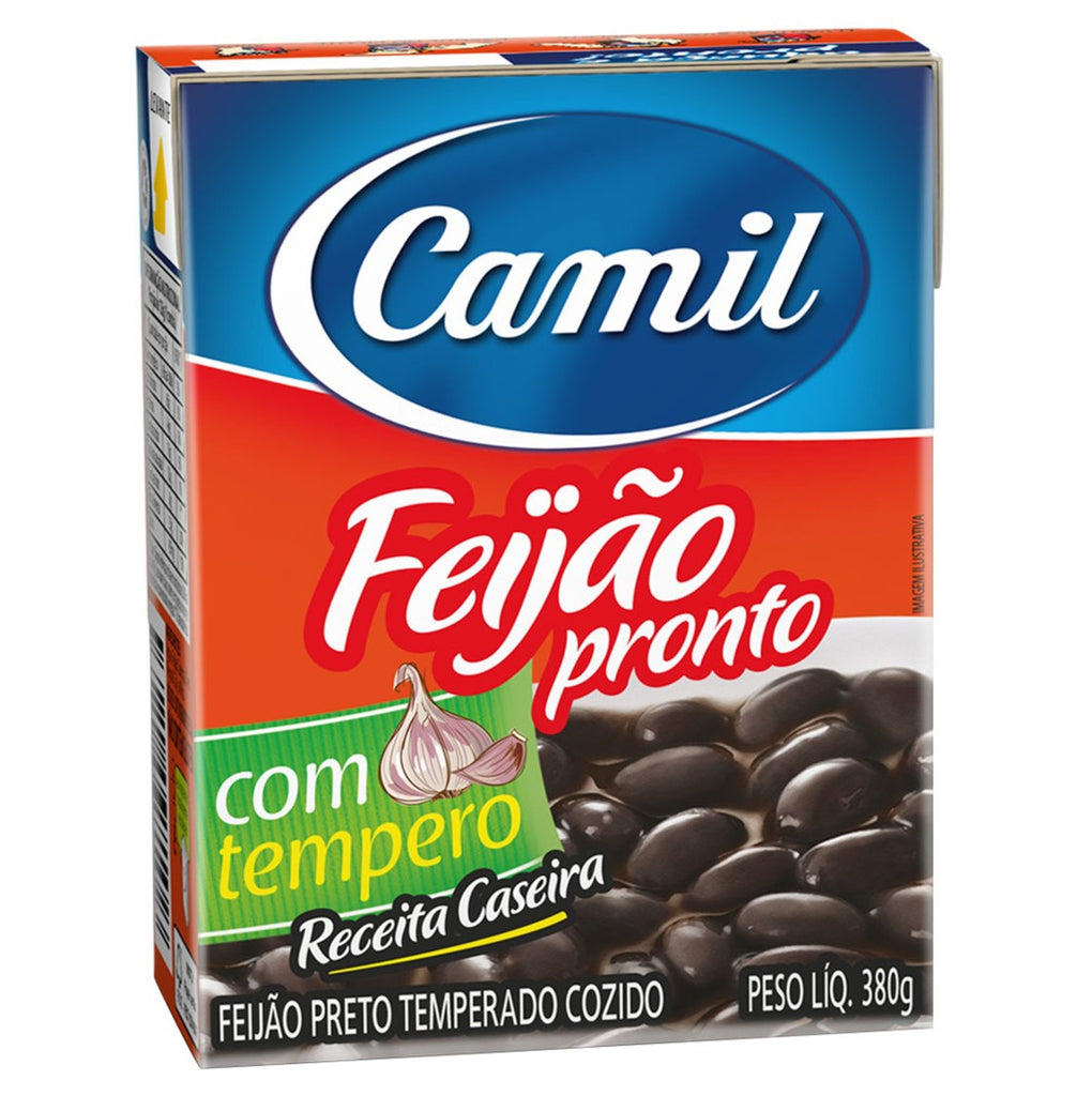 Camil Feijão Preto com Tempero 380g