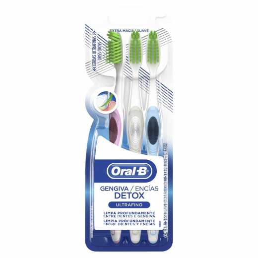 Oral B Escova de Dente Gengiva Detox 3x1