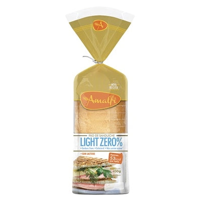 Amalfi Pão de Sanduíche Light Zero % Sem Lactose 450g