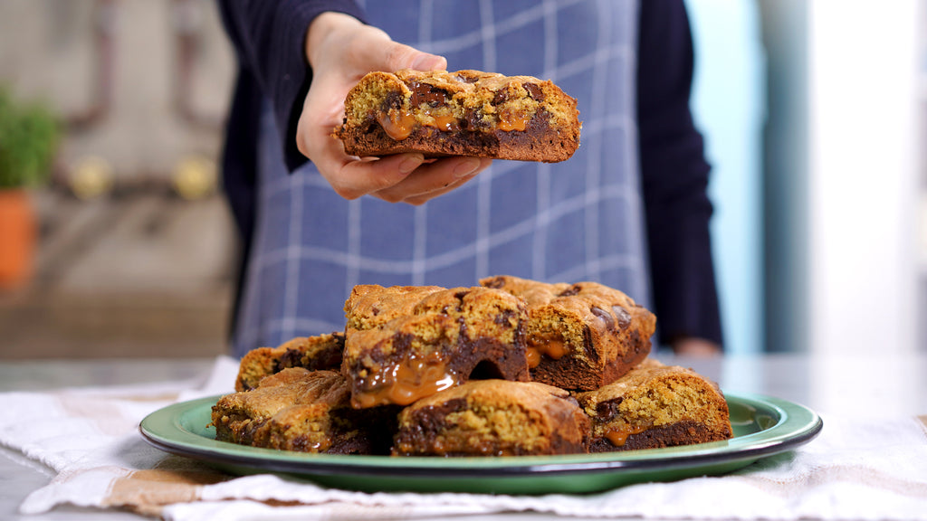 Receita: Cookie-Brownie de Doce de Leite