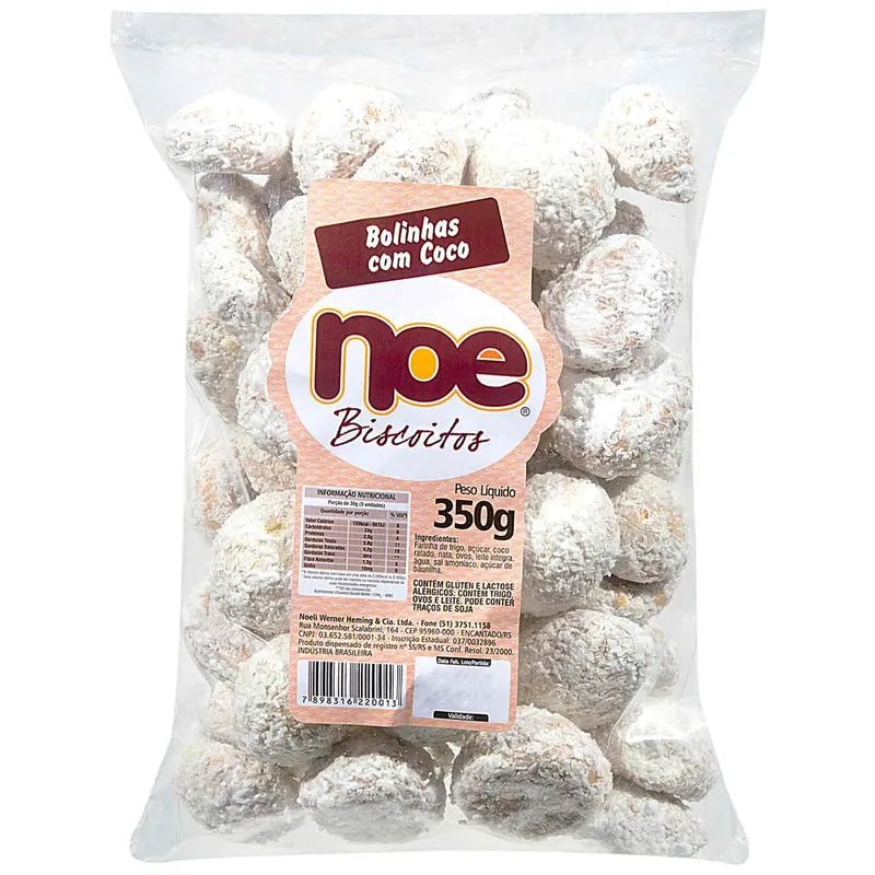 Noe Biscoito Bolinha com Coco 350g
