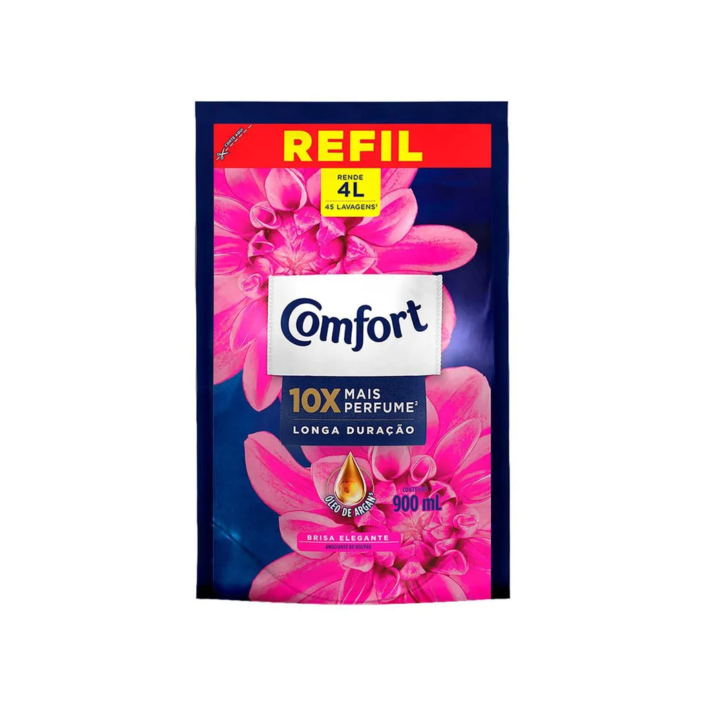 Comfort Amaciante Concentrado de Roupas Brisa Elegante Refil 900ml