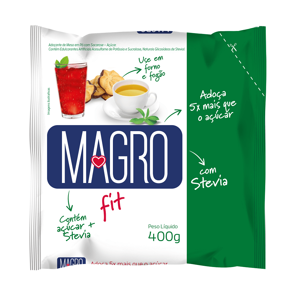 Magro Açúcar com Stevia 400g