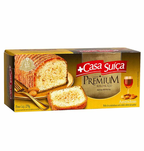 Bolo de Amêndoas com Calda de Amaretto Premium Casa Suíça 270g