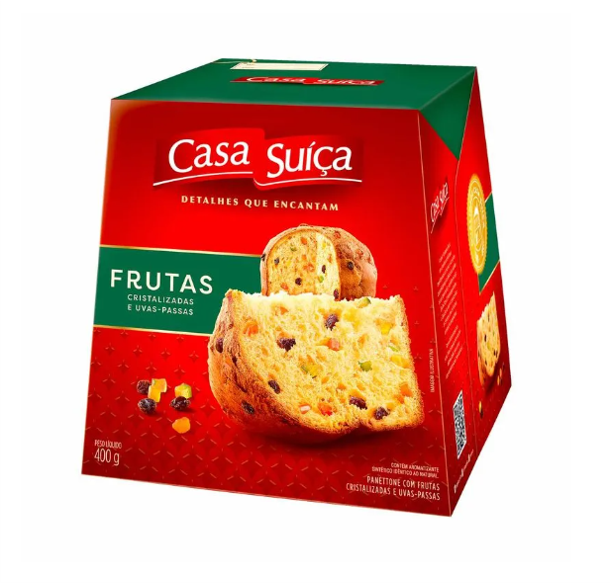 Panettone Frutas Cristalizadas Casa Suíça 400g