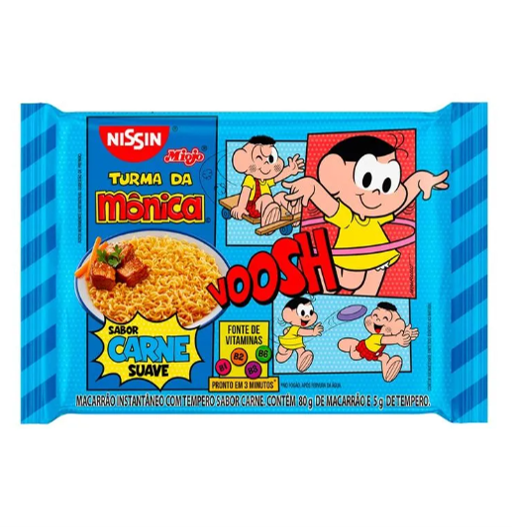 Nissin Turma da Mônica Sabor Carne Suave 85g