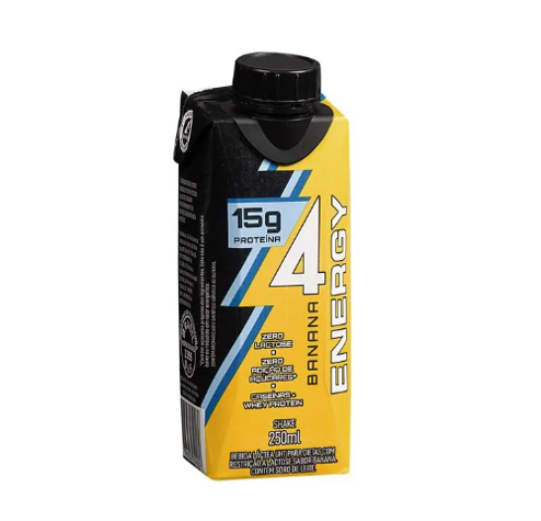 Bebida Láctea de Banana Zero Lactose 15g Proteínas 4 Energy 250ml