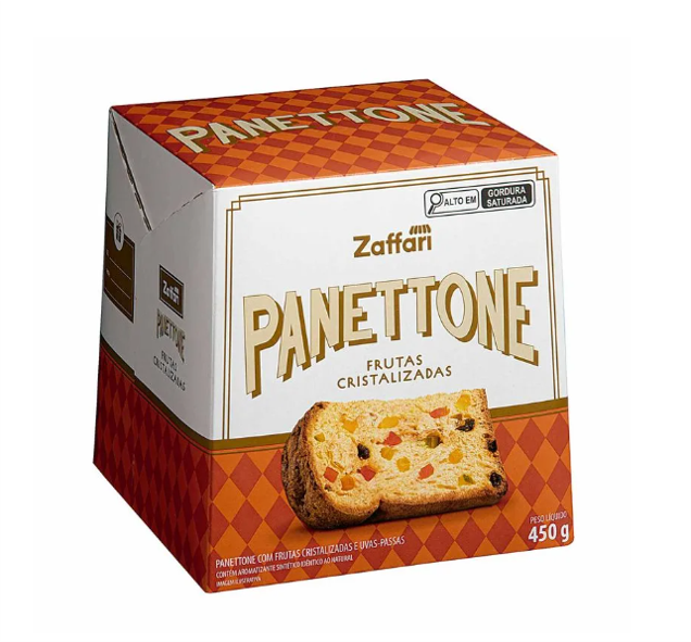 Panettone com Frutas Cristalizadas Zaffari 450g