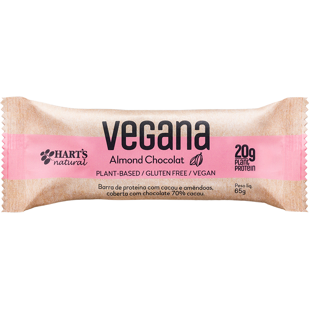 Hart's Barra de Proteína Vegana Almond Chocolat 65g