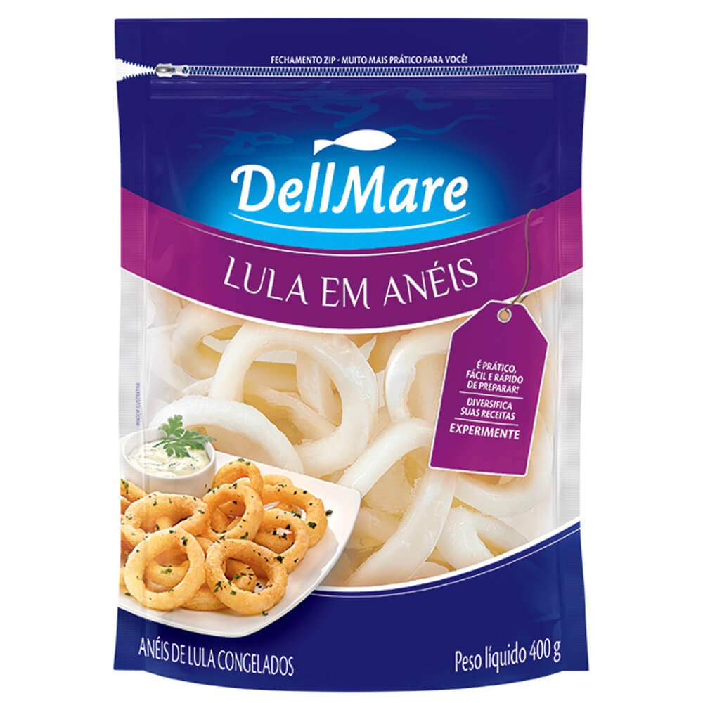 DellMare Anéis de Lula CG Congelado 400g