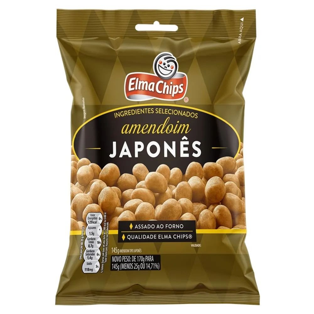 Elma Chips Amendoim Japonês 145g