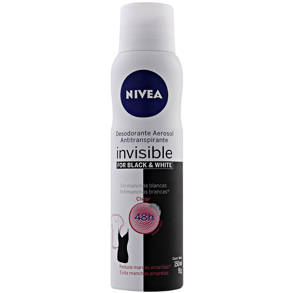 Nivea Desodorante Aerosol Black & White Clear 150ml