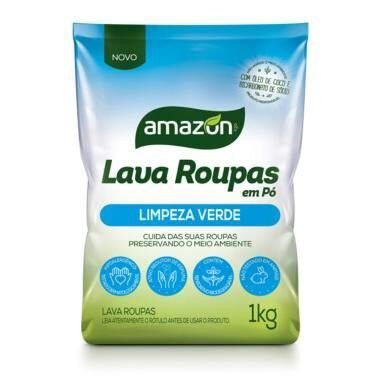 Amazon Lava Roupa em Pó Limpeza Verde 1kg