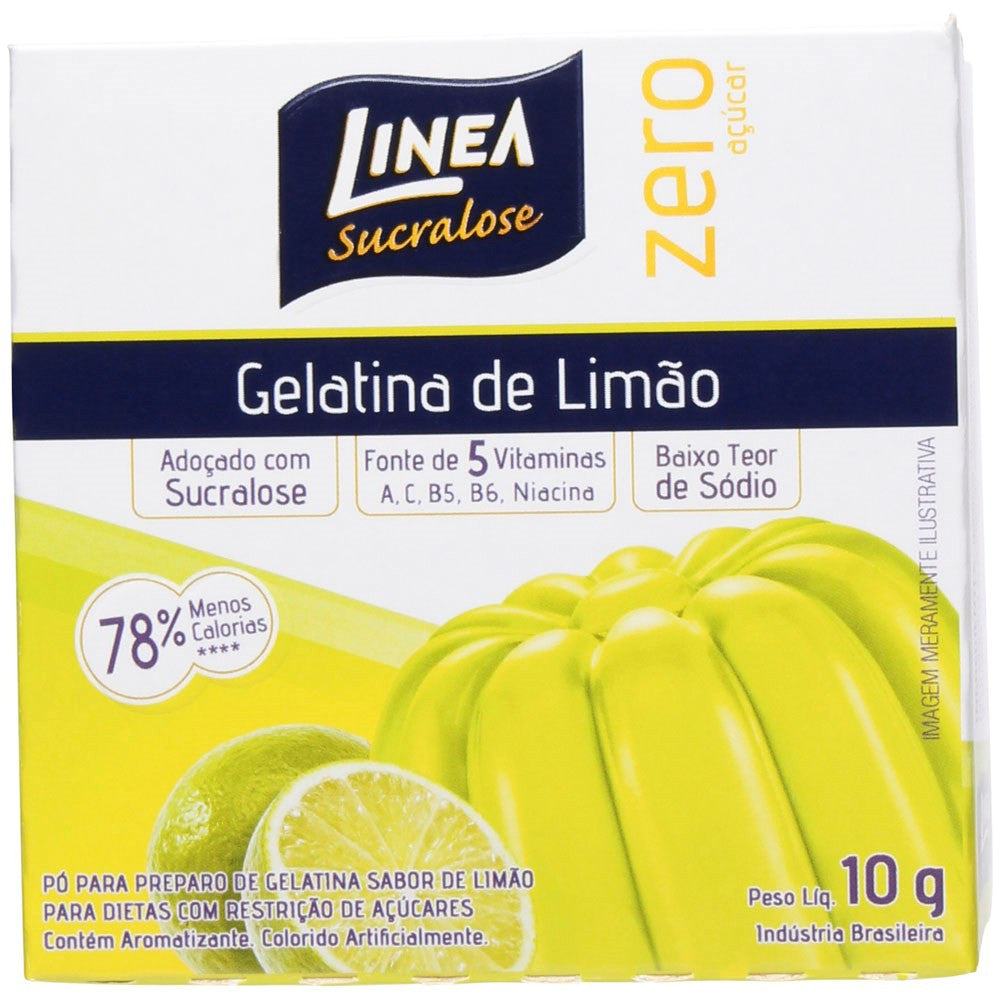 Linea Sucralose Gelatina Limão Zero Açúcar 10g