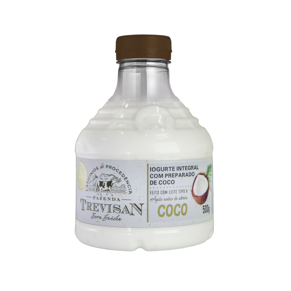 Fazenda Trevisan Iogurte Natural Integral Sabor Coco 500g