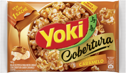 Yoki Pop Corn Pipoca de Microondas com Cobertura Caramelo 160g