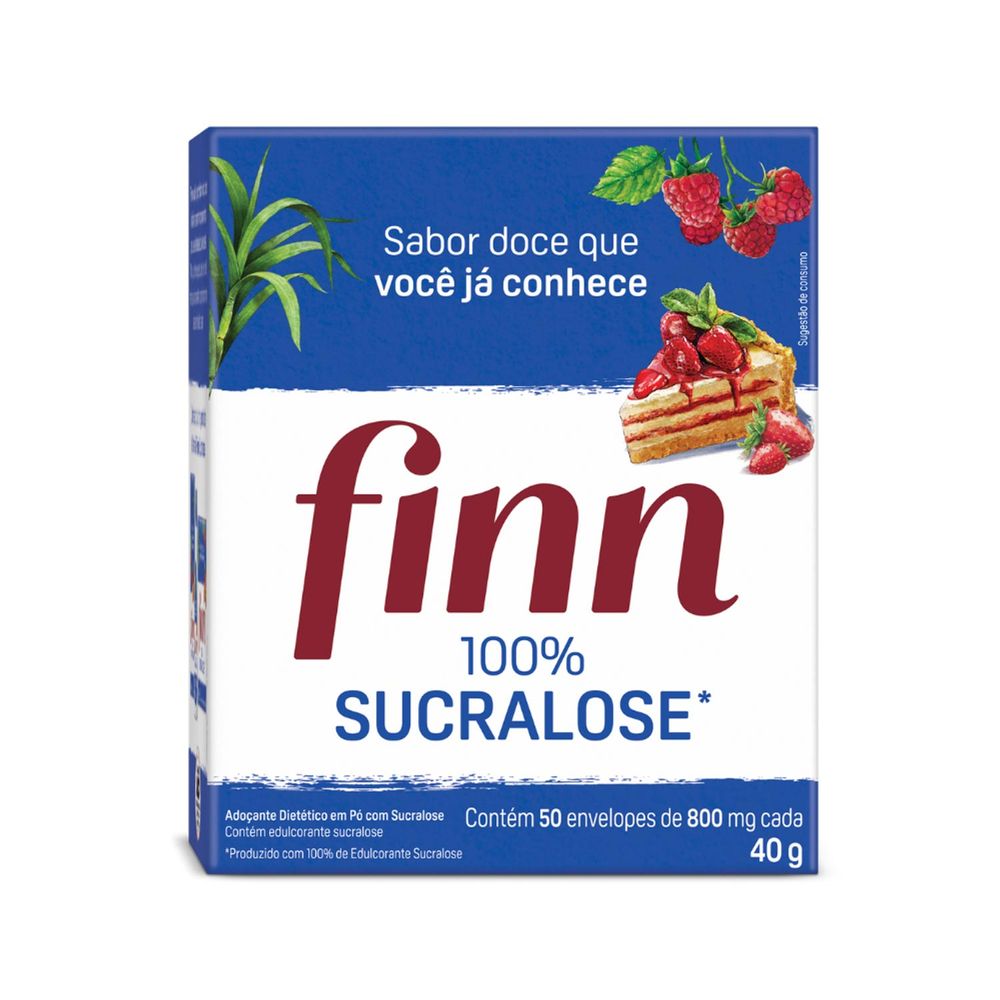 Finn Adoçante Diético em Pó Sucralose - 50 envelopes