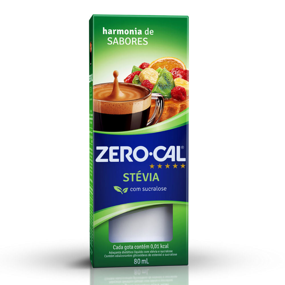 Zero Cal Stévia com Sucralose 80ml