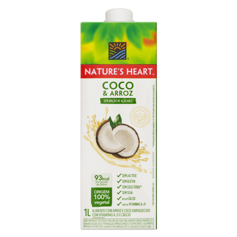 Nature's Heart Bebida de Coco e Arroz 1L