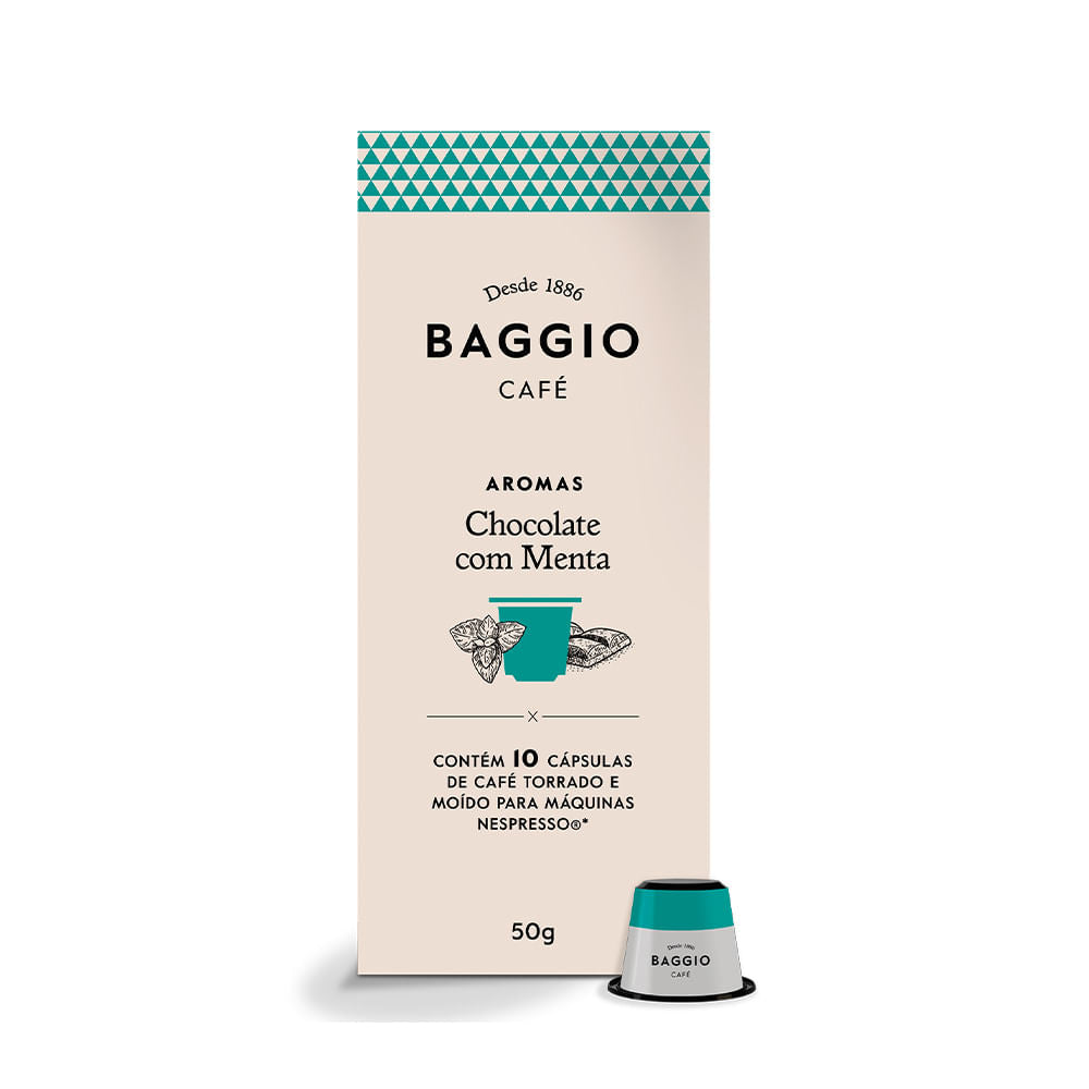 Baggio Café Chocolate com Menta (Para Máquina Nespresso) com 10 Capsulas