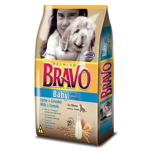 Bravo Ração para Cães Filhotes Baby Leite e Cereais 1kg