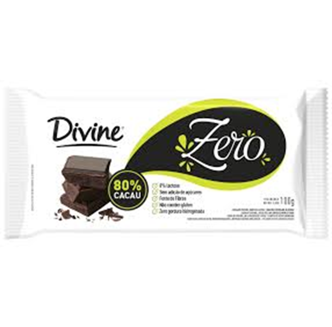 Divine Chocolate Zero 80% Cacau 100g
