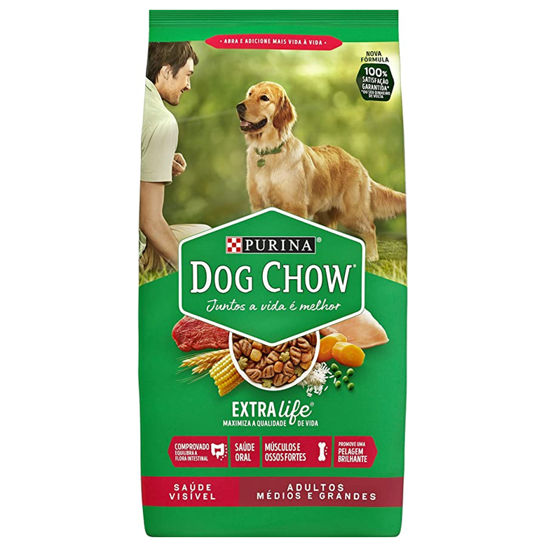 Dog Chow Adultos Raças Médias e Grandes 1kg