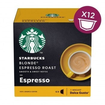 Starbucks Espresso Blonde Espresso Roast Smooth & Sweet Notes 12 cápsulas