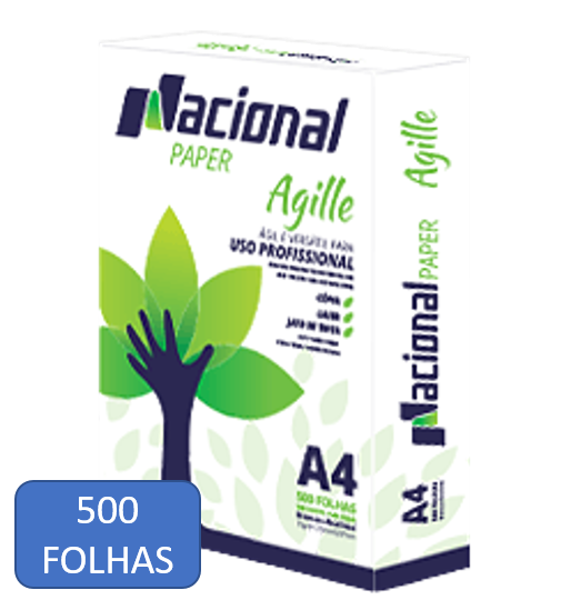 Nacional Paper Folha A4 com 500 folhas
