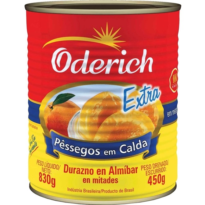 Oderich Pêssegos em Calda Extra 450g