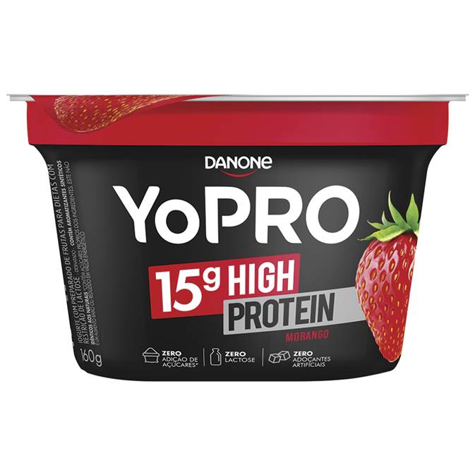 YoPRO Iogurte High Protein Zero Lactose Morango 160g