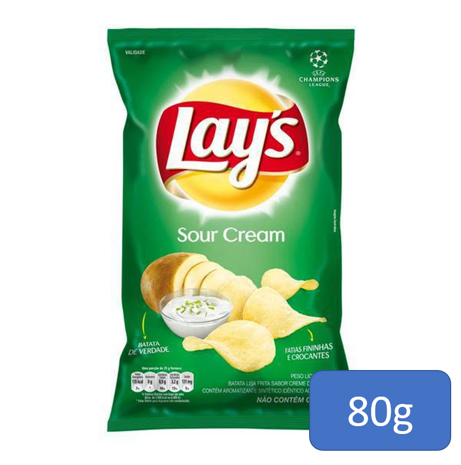 Lay's Batata Frita Sour Cream 80g