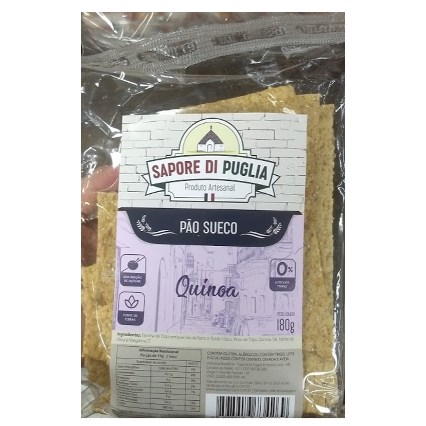 Sapore di Puglia Pão Sueco Quinoa 180g