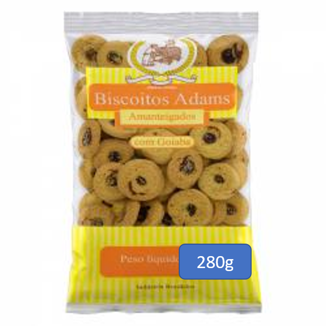 Biscoitos Adams Amanteigado com Goiaba 280g