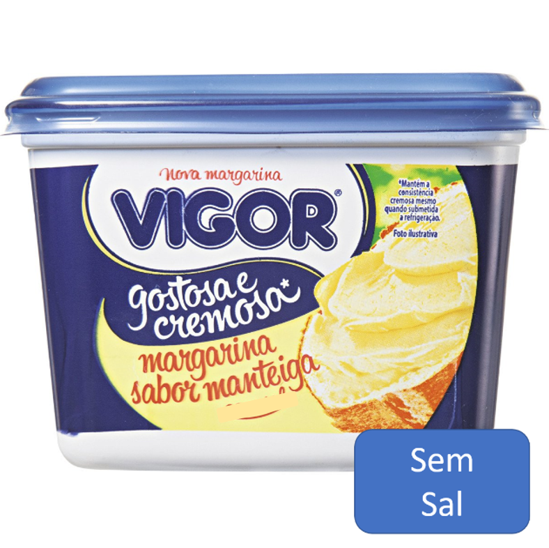 Vigor Margarina sabor Manteiga Sem Sal 500g