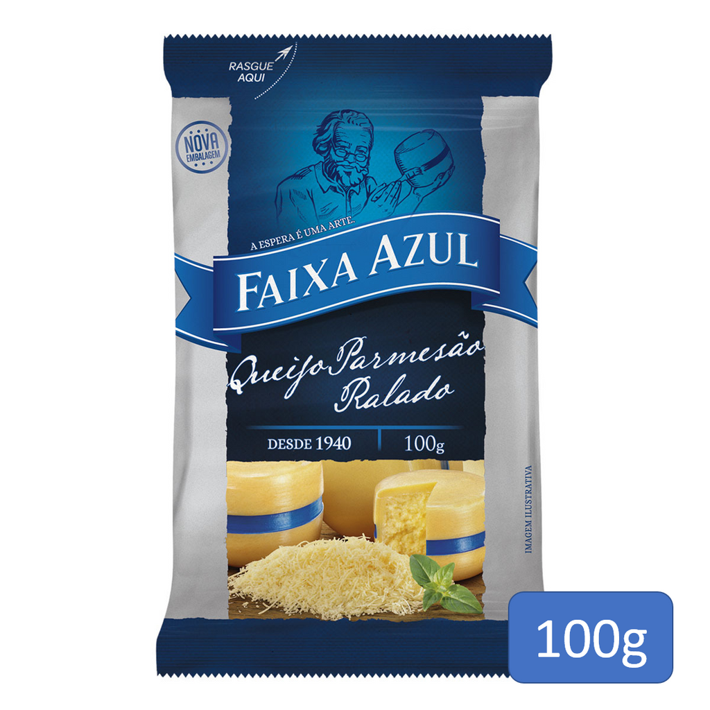 Faixa Azul Parmesão Ralado 100g