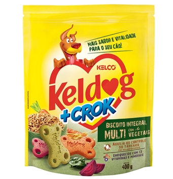 Keldog +Crock Biscoito Integral Multi com Vegetais 400g